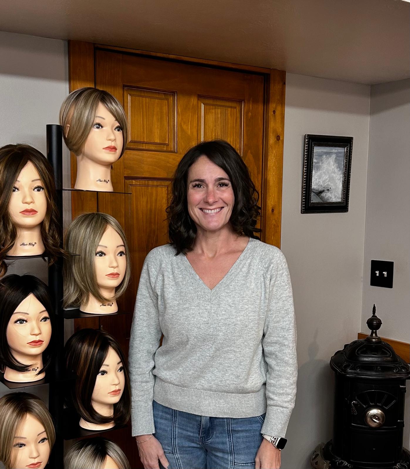 Client with topper — natural volume and blend