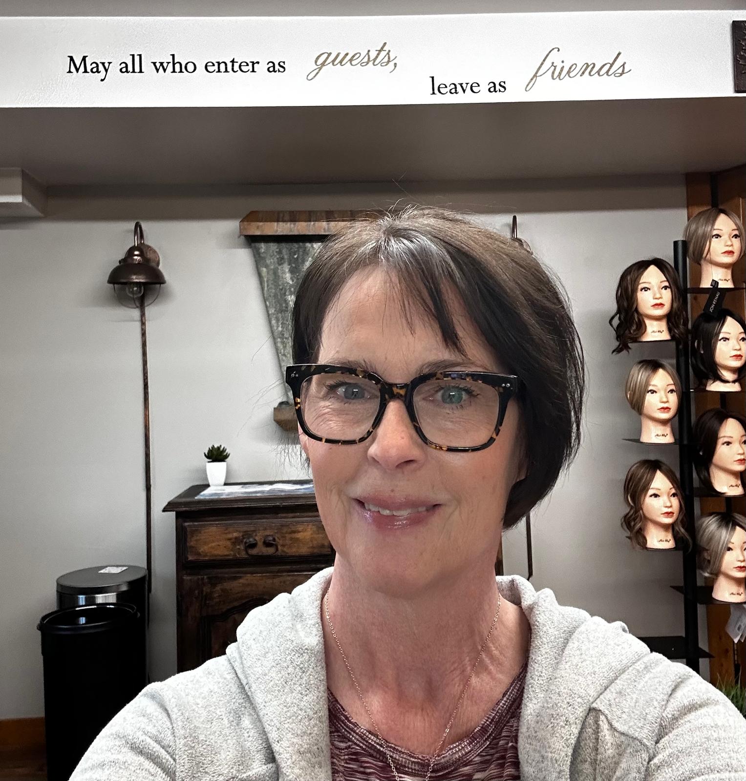 Before topper — natural hair without added volume