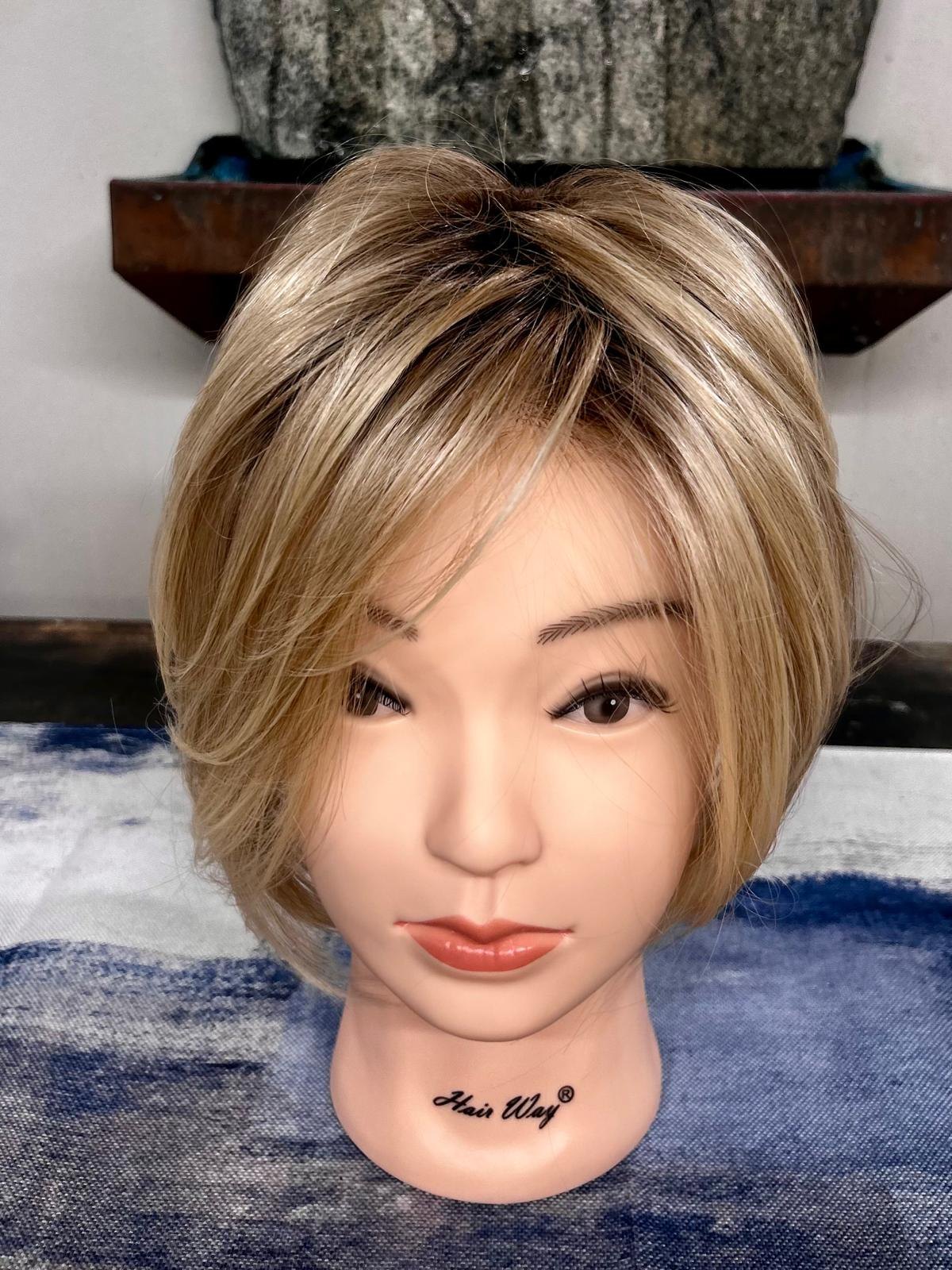 Short blonde pixie wig