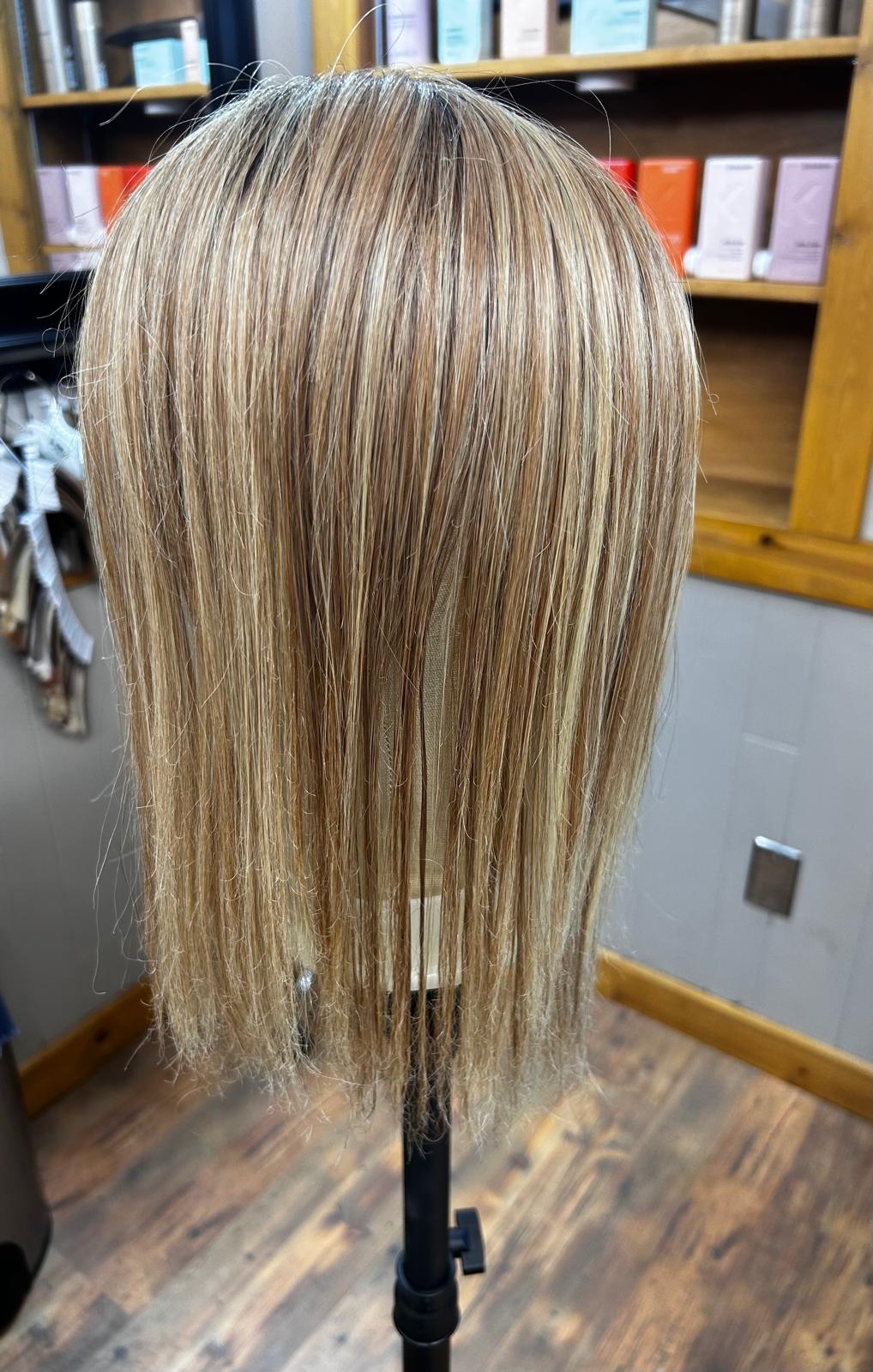 Topper before — severely damaged, thin, cap showing through